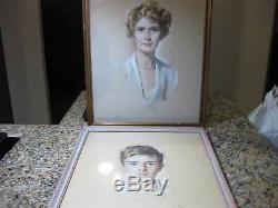 Vintage Artist Signed Henry Stevenson Pastel Oil Woman's Portrait Estate Find