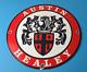 Vintage Austin Healey Sign Car Automobile Gas Pump Service Porcelain Sign