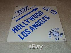 Vintage Auto Club Of Southern California 12 Porcelain Metal Gasoline & Oil Sign