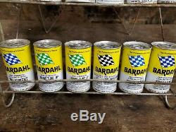Vintage BARDAHL Advertising Display Rack and Sign Oil & Gas with 24 Unopened Cans