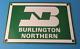 Vintage Bnsf Sign Burlington Northern Railroad Porcelain Gas Pump Sign