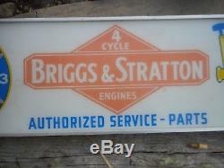 Vintage BRIGGS & STRATTON Engines GAS OIL Advertising Service Lighted CLOCK