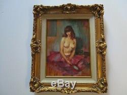 Vintage Barbara Weber Painting Impressionist Nude Woman Model Female Laguna Ca