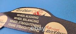 Vintage Bee Line Service Porcelain Gas Mechanic Garage Auto Service Station Sign
