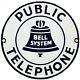 Vintage Bell System Public Payph0ne Porcelain Sign Gas Station Oil Telephone Att