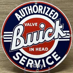 Vintage Buick Porcelain Dealership Sign Authorized Service Gas Station Motor Oil
