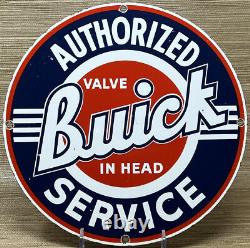Vintage Buick Porcelain Sign Oil Gas Dealership Ford Cars Service Sales Auto