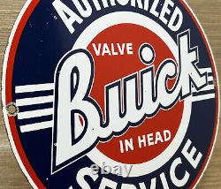 Vintage Buick Porcelain Sign Oil Gas Dealership Ford Cars Service Sales Auto
