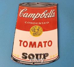 Vintage Campbells Soup Sign Tomato Can Piggly Store Gas Pump Porcelain Sign
