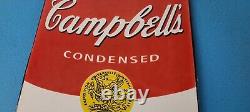 Vintage Campbells Soup Sign Tomato Can Piggly Store Gas Pump Porcelain Sign