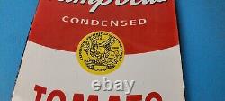 Vintage Campbells Soup Sign Tomato Can Piggly Store Gas Pump Porcelain Sign