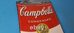 Vintage Campbells Soup Sign Tomato Can Piggly Store Gas Pump Porcelain Sign