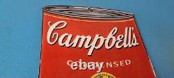 Vintage Campbells Soup Sign Tomato Can Piggly Store Gas Pump Porcelain Sign