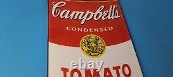 Vintage Campbells Soup Sign Tomato Can Piggly Store Gas Pump Porcelain Sign