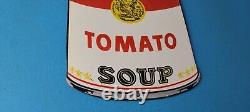 Vintage Campbells Soup Sign Tomato Can Piggly Store Gas Pump Porcelain Sign
