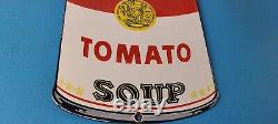 Vintage Campbells Soup Sign Tomato Can Piggly Store Gas Pump Porcelain Sign