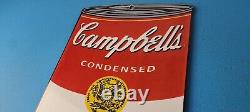 Vintage Campbells Soup Sign Tomato Can Piggly Store Gas Pump Porcelain Sign