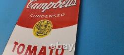 Vintage Campbells Soup Sign Tomato Can Piggly Store Gas Pump Porcelain Sign