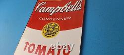 Vintage Campbells Soup Sign Tomato Can Piggly Store Gas Pump Porcelain Sign