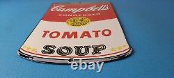 Vintage Campbells Soup Sign Tomato Can Piggly Store Gas Pump Porcelain Sign