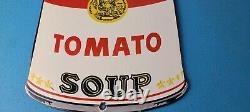 Vintage Campbells Soup Sign Tomato Can Piggly Store Gas Pump Porcelain Sign