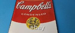 Vintage Campbells Soup Sign Tomato Can Piggly Store Gas Pump Porcelain Sign