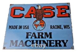 Vintage Case Tractors Sign Porcelain Service Gas Station Pump Sign