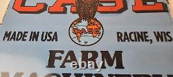 Vintage Case Tractors Sign Porcelain Service Gas Station Pump Sign