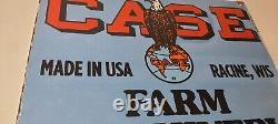 Vintage Case Tractors Sign Porcelain Service Gas Station Pump Sign