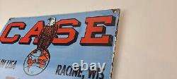 Vintage Case Tractors Sign Porcelain Service Gas Station Pump Sign
