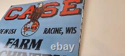 Vintage Case Tractors Sign Porcelain Service Gas Station Pump Sign