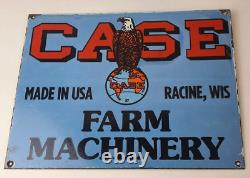 Vintage Case Tractors Sign Porcelain Service Gas Station Pump Sign