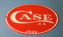 Vintage Case XX Knives Sign General Store Shop Hunting Porcelain Gas Pump Sign