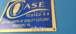 Vintage Case xx Knives Sign Porcelain Service Station Store Gas Pump Sign