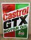 Vintage Castrol Gtx Motor Oil Gas Station Sign Embossed