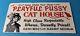 Vintage Cat House Sign Basement Room Bed For Sale Gas Service Saloon Sign