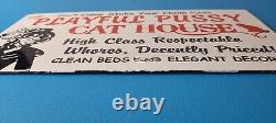 Vintage Cat House Sign Basement Room Bed for Sale Gas Service Saloon Sign