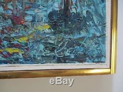 Vintage Charles Melohs Painting Abstract Expressionism Modernism Signed Italy