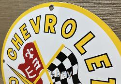 Vintage Chevrolet Corvette Porcelain Sign General Motors Dealership Gas Oil Ford