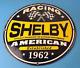 Vintage Chevrolet Porcelain Sign American Shelby Service Gas Pump Racing Sign