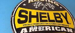 Vintage Chevrolet Porcelain Sign American Shelby Service Gas Pump Racing Sign