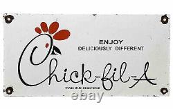 Vintage Chick-fil-a Porcelain Sign Chicken Sandwich Mcdonalds Gas Oil Burger