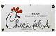 Vintage Chick-fil-a Porcelain Sign Chicken Sandwich Mcdonalds Gas Oil Burger