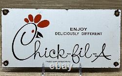 Vintage Chick-fil-a Porcelain Sign Chicken Sandwich Mcdonalds Gas Oil Burger