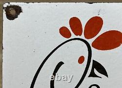 Vintage Chick-fil-a Porcelain Sign Chicken Sandwich Mcdonalds Gas Oil Burger