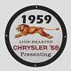 Vintage Chrysler 1959 Oil Porcelain Gas Pump Sign