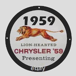 Vintage Chrysler 1959 Oil Porcelain Gas Pump Sign