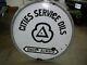 Vintage Cities Service Oils Large Heavy Porcelain Sign (36 Inch) (reduced)