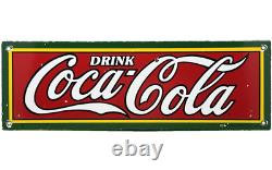 Vintage Coca Cola Porcelain Sign Gas Station Pump Plate Dew Pepsi Oil Dr Pepper