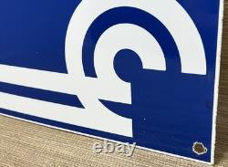 Vintage Consolidated Rail Corporation Porcelain Sign Train Station Conrail Gas